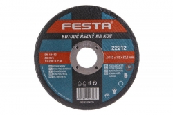 Kotouč řezný FE 115x1,2x22mm  FESTA  (odběr bal.5ks)