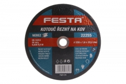 Kotouč řezný FE 230x1,6x22mm  FESTA (odběr bal.5ks)