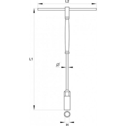 Nástrčný klíč 8 mm s rukojetí typ "T" - YT-1552