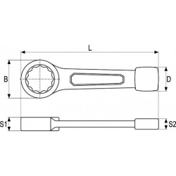 Klíč maticový očkový rázový 41 mm