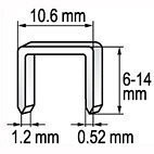 Sponky do sešívačky 6 x 10,6 mm - YT-7022