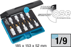 Sada nástrčných hlavic TORX 1/2", 9 ks, TIN , Hazet 992/9