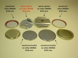 Spona zavařovací nerez na víčko ¤68mm  5ks