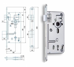 Zámek zadlabací 536 P+L 90/80  HOBES