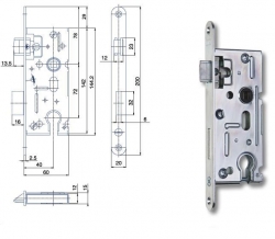 Zámek zadlabací F K105 P+L 60/72  HOBES