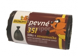 Pytle na odpad 35L/50ks, 50x60cm, 9µm + zavazovačka  EKONO