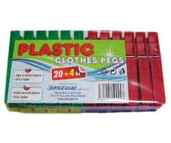 Kolíčky na prádlo 24ks plast  PLASTIC