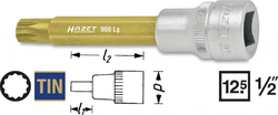 Hlavice s bitem XZN 1/2" M10 Hazet 990LG-10 - HA047338