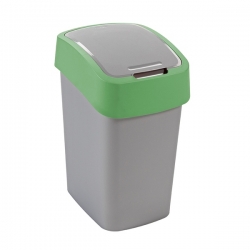 Koš odpadkový výklopný 25L  FLIPBIN stříbrný/zelený