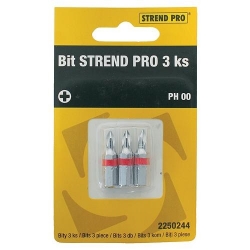 Bit PH0 25mm S2  STREND PRO 3ks