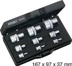 Sada vnitřních nástrčných klíčů 1/2", 1/4", 3/8" TORX 9 ks HAZET 1557/9 - HA003907