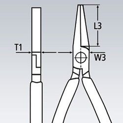 Rovné ploché kleště 180 mm  - 2001180