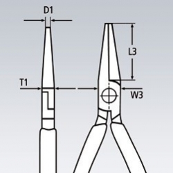 Rovné kulaté kleště 160 mm Knipex - 2201160