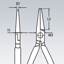 Rovné kulaté kleště 140 mm Knipex - 2205140