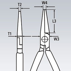 Půlkulaté kleště s břity 140 mm  - 2501140