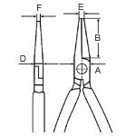 Rovné kulaté kleště 115 mm Knipex pro elektroniku - 3531115