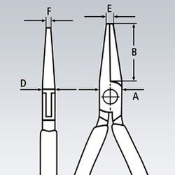 Rovné kulaté kleště 115 mm Knipex pro elektroniku - 3531115