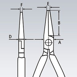 Kulaté kleště 125 mm  - 3741125