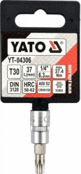 Hlavice s bitem TORX 1/4" T30 YATO - YT-04306