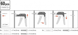 Nýtovací kleště sada 60 ks - YT-51451
