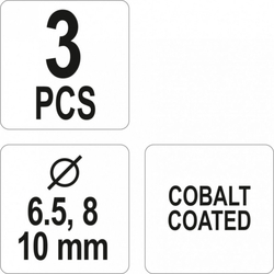 Sada vrtáků na bodové sváry 3 ks - YT-28921