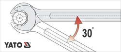 Klíč očkoplochý CrV, 13 mm, délka 180 mm - YT-0342