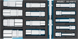 Sada nástrčných hlavic, 15 ks, Hazet 163-459/15 