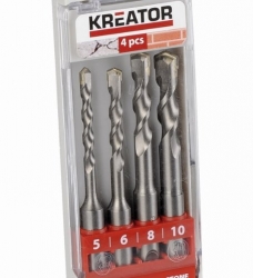 Sada vrtáků Kreator KRT012601 SDS Plus 4ks, 110mm  