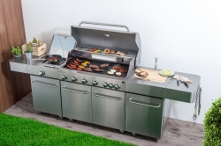 Plynový gril G21 Nevada BBQ kuchyně Premium Line, 8 hořáků + zdarma redukční ventil