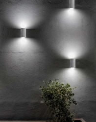 Svítidlo Nova Luce CADMO R WALL GREY 2 nástěnné, IP 65, 2x3 W