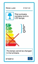 Svítidlo Nova Luce CADMO R WALL GREY 2 nástěnné, IP 65, 2x3 W