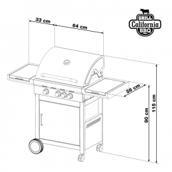 Plynový gril G21 California BBQ Premium line 4 hořáky + zdarma redukční ventil