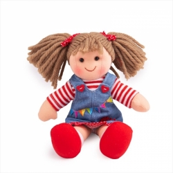 Panenka Bigjigs Toys látková Hattie 28 cm