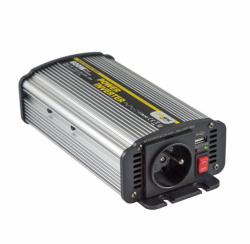 Napěťový měnič Carspa CAR600U-122 12V/230V+USB 600W, modifikovaná sinus (náhrada za CAR500-12) 