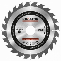 Pilový kotouč Kreator KRT020414 na dřevo 185mm, 24T