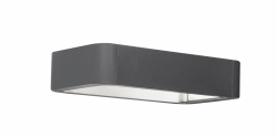 Svítidlo Nova Luce NED WALL GREY nástěnné, IP 54, 2x6 W 