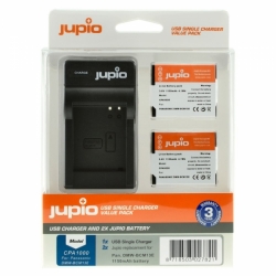 Set Jupio 2x DMW-BCM13E 1150mAh + USB nabíječka