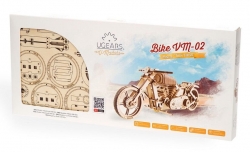 Hračka Ugears 3D dřevěné mechanické puzzle VM-02 Motorka (chopper)