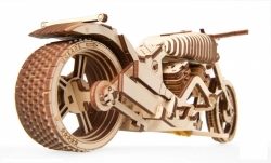 Hračka Ugears 3D dřevěné mechanické puzzle VM-02 Motorka (chopper)