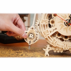 Hračka Robotime 3D dřevěné mechanické puzzle Soví hodiny