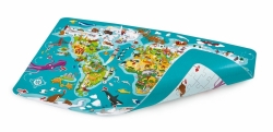 Puzzle Hape dětské - Mapa světa 2 v 1