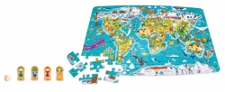 Puzzle Hape dětské - Mapa světa 2 v 1