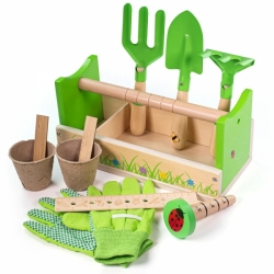 Set Bigjigs Toys zahradnický v přepravce