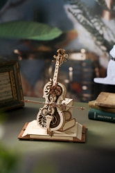 Hračka Robotime dřevěné mechanické puzzle Kouzelné violoncello (elektrický pohon)