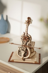 Hračka Robotime dřevěné mechanické puzzle Kouzelné violoncello (elektrický pohon)