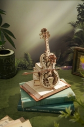 Hračka Robotime dřevěné mechanické puzzle Kouzelné violoncello (elektrický pohon)