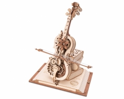 Hračka Robotime dřevěné mechanické puzzle Kouzelné violoncello (elektrický pohon)