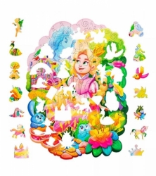 Puzzle Puzzler dřevěné, barevné - Amelia Princess of Magic