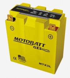 Baterie Motobatt MB9U 11Ah, 12V, 4 vývody 