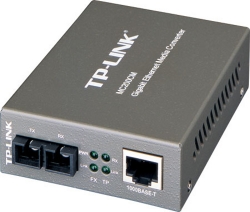 Převodník TP-Link MC200CM Transceiver, 1000TX/1000FX MM, SC, 0,5 km - Verze 2 (9V)